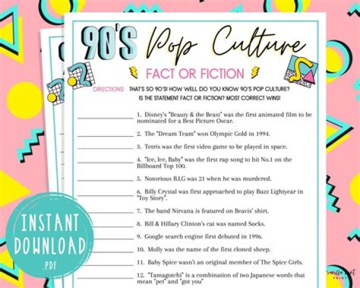 90's Nostalgia Overload: Test Your Pop Culture Trivia Genius