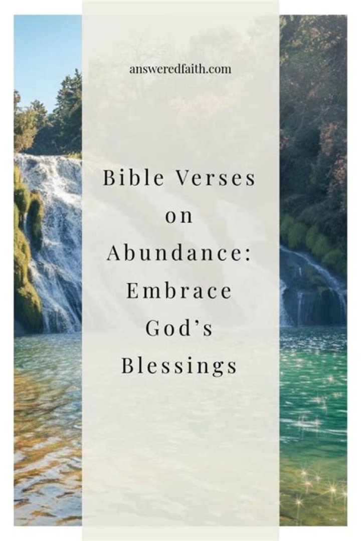 Discover Biblical Abundance: Unlocking Verses For Divine Blessings