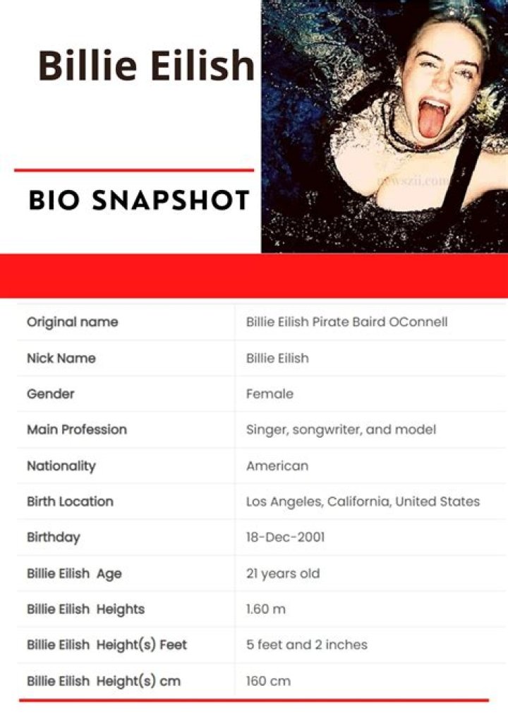 Billie Eilish: Personal Info And Everything You Need To Know