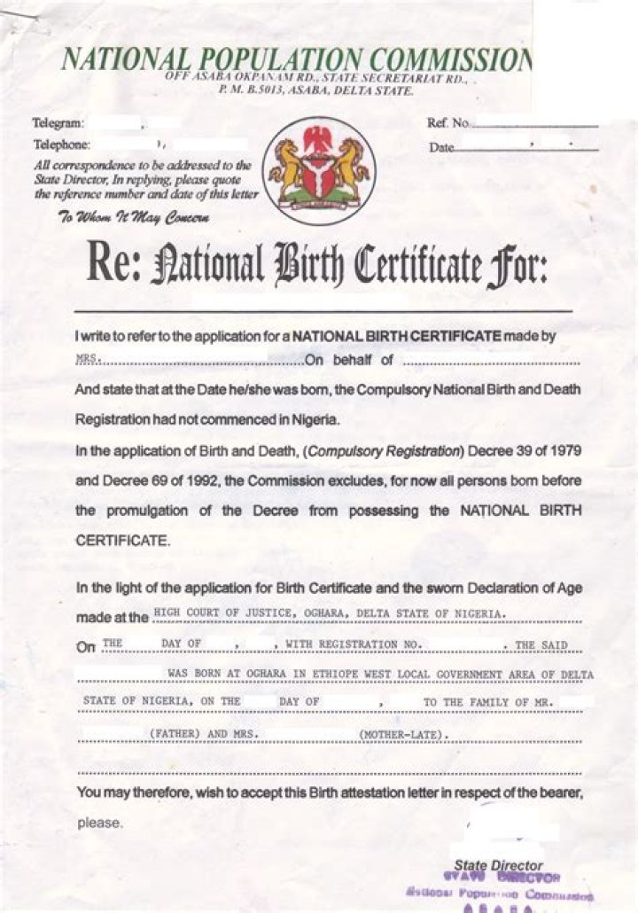 Guide To Obtaining Birth Attestation Letter In Nigeria