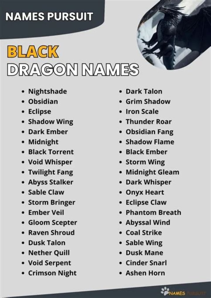 10 Unforgettable Black Dragon Names For Your D&D Campaigns