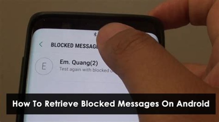 Solved: How To Recover Blocked Messages On Android