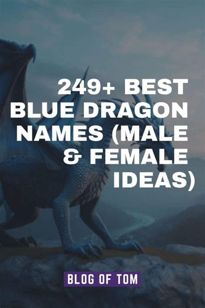 Top Enchanting Blue Dragon Names For Mighty Males