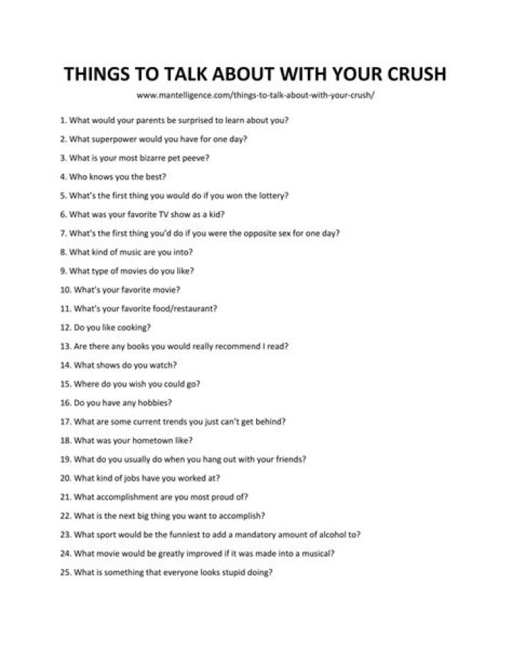 Conversation Starters To Impress Your Crush