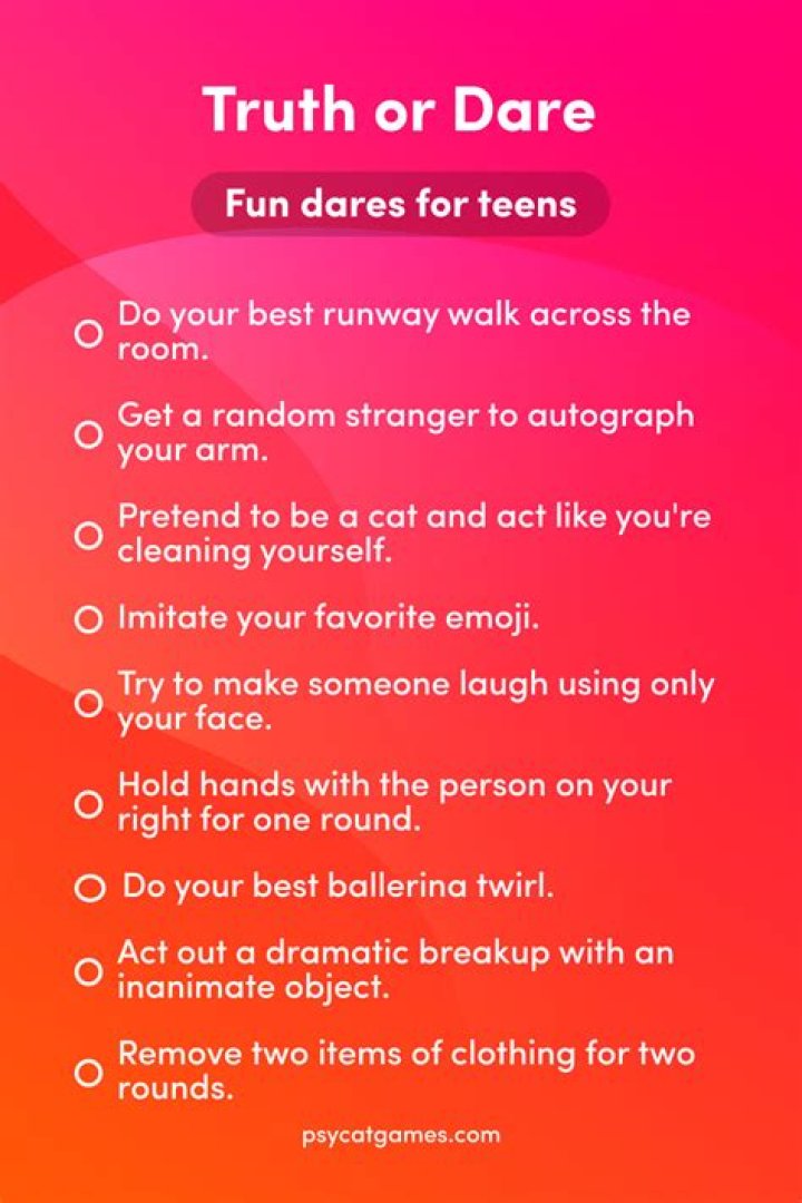 The Ultimate List Of Truth Or Dare Dares