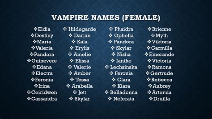 Uncover Enchanting Vampiress Names | Female Vampire Names Unveiled