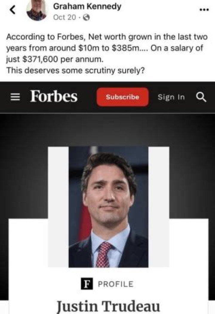 Forbes' Take On Justin Trudeau