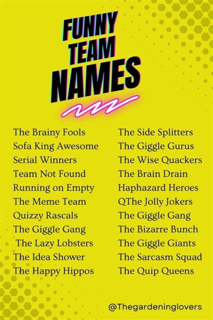 Hilarious Squad Names: The Ultimate Collection Of Side-Splitting Titles