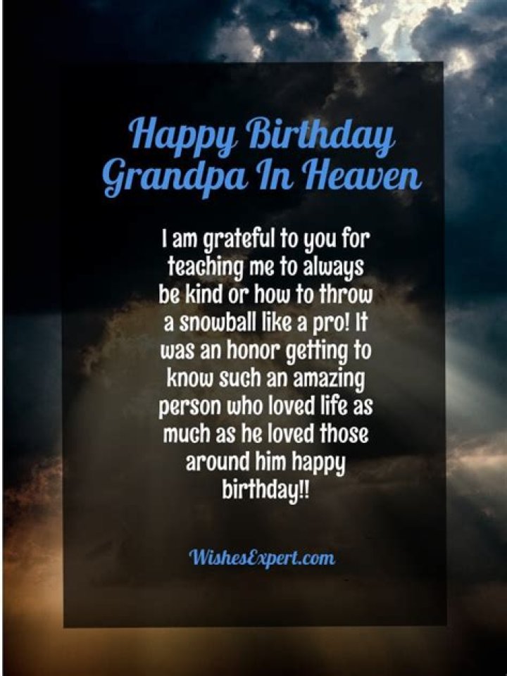 In Loving Memory: Heavenly Birthday Wishes To An Extraordinary Grandpa