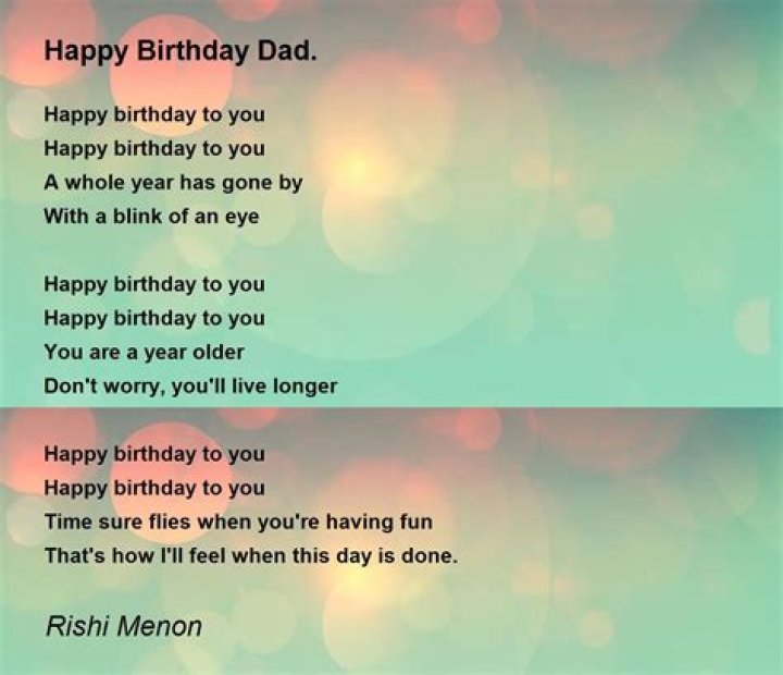 Wish Your Dearest Dad A Happy Birthday With Heartfelt Poems