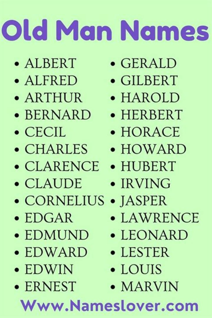 Classic Names For Venerable Gentlemen