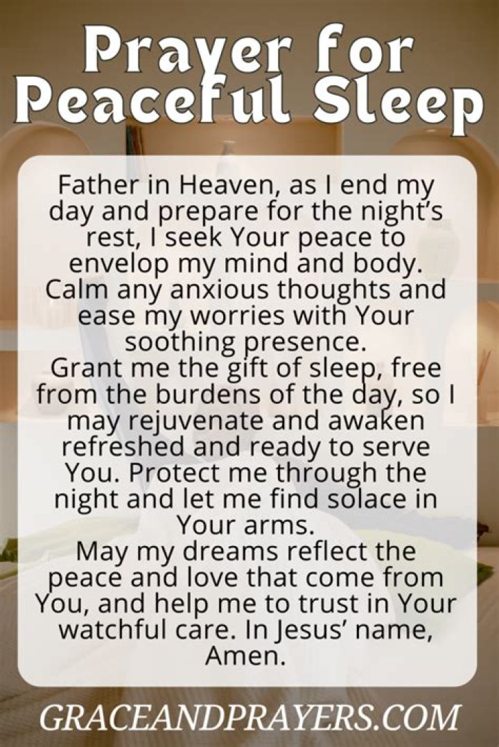 Soothing Prayers For Restful Sleep And Divine Healing