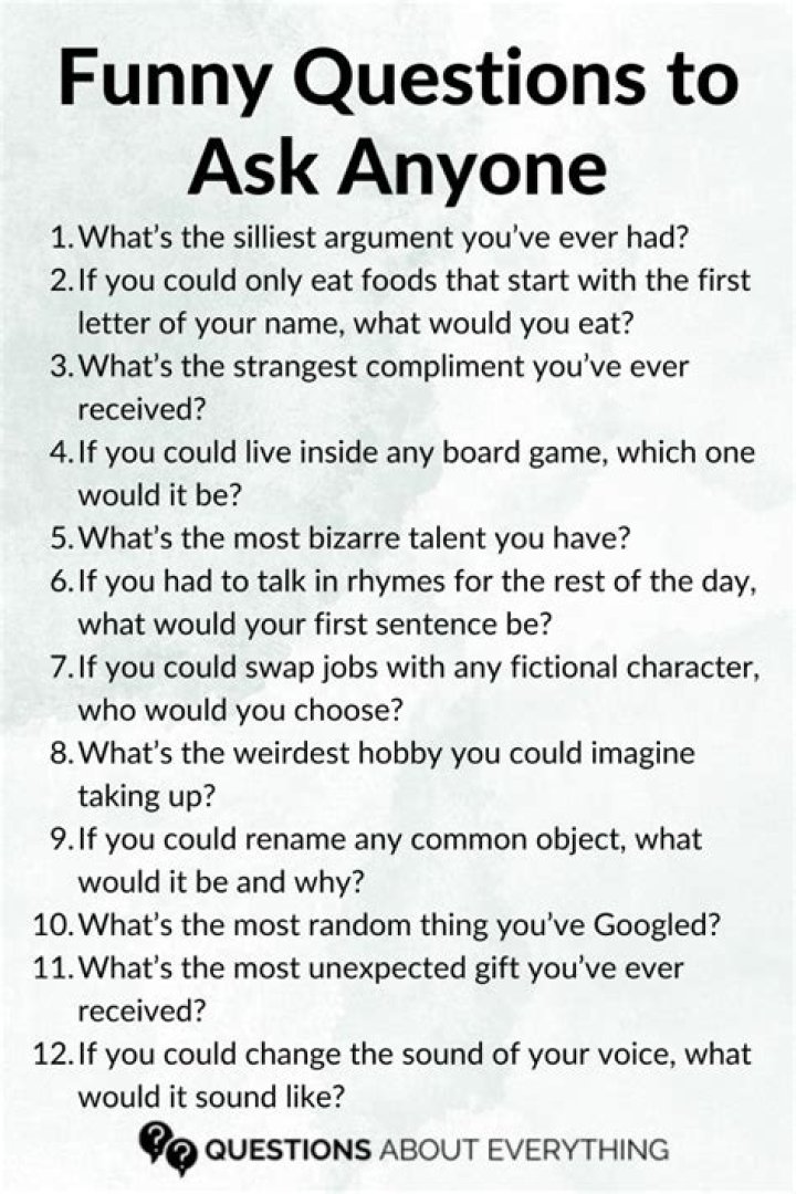 100 Hilarious Questions You'll Wish You Asked Sooner