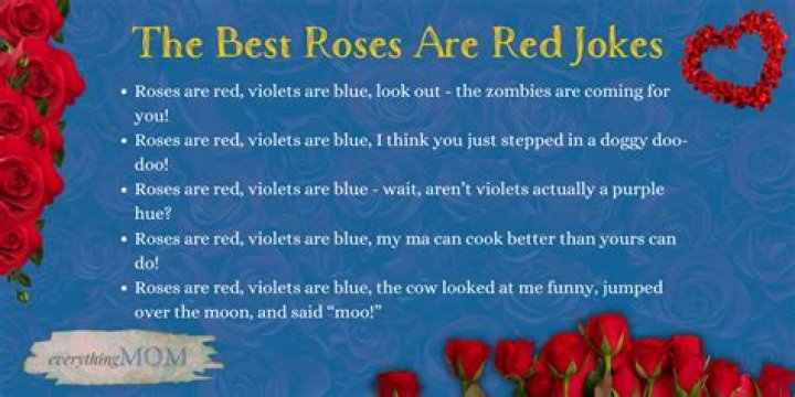 Hilarious Roses Are Red And Violets Are Blue Jokes For Every Occasion