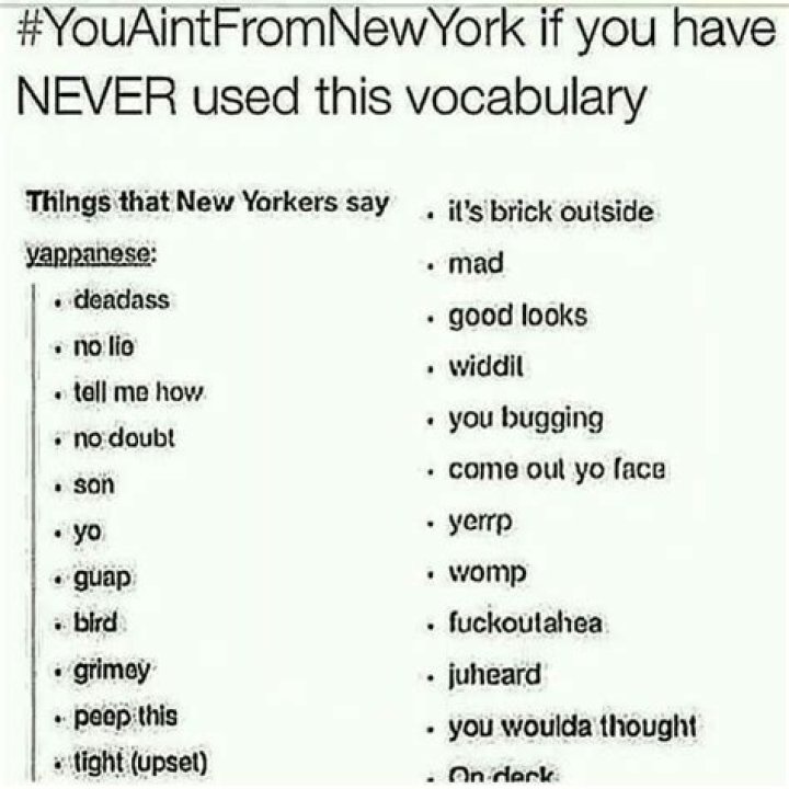Hilarious Slang: Words New Yorkers Say That Will Make You Laugh